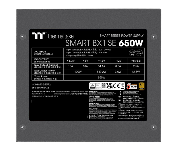 Thermaltake BX1 SE 650W 80 Plus Bronze - 1361615 - zdjęcie 5